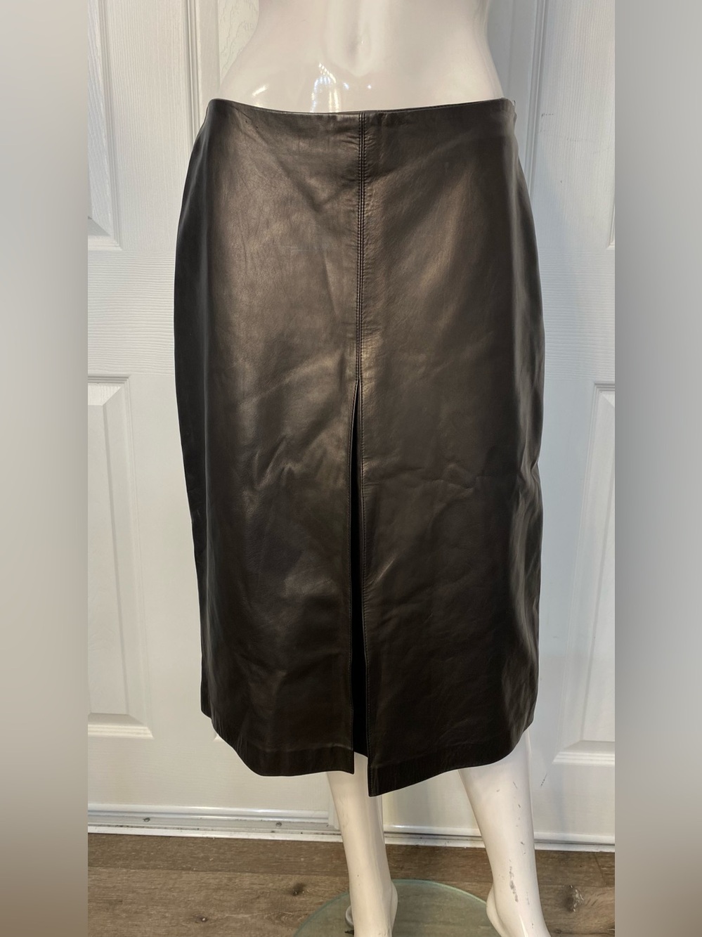 💯Leather Andrew Marc  Midi Skirt
